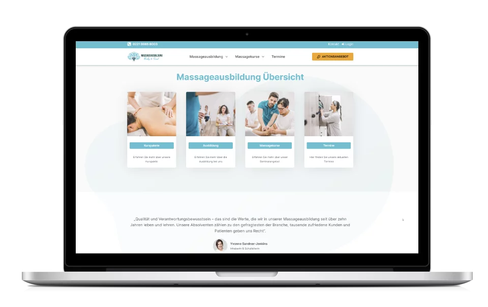 Massageausbildung Body & Soul SEO Case Study